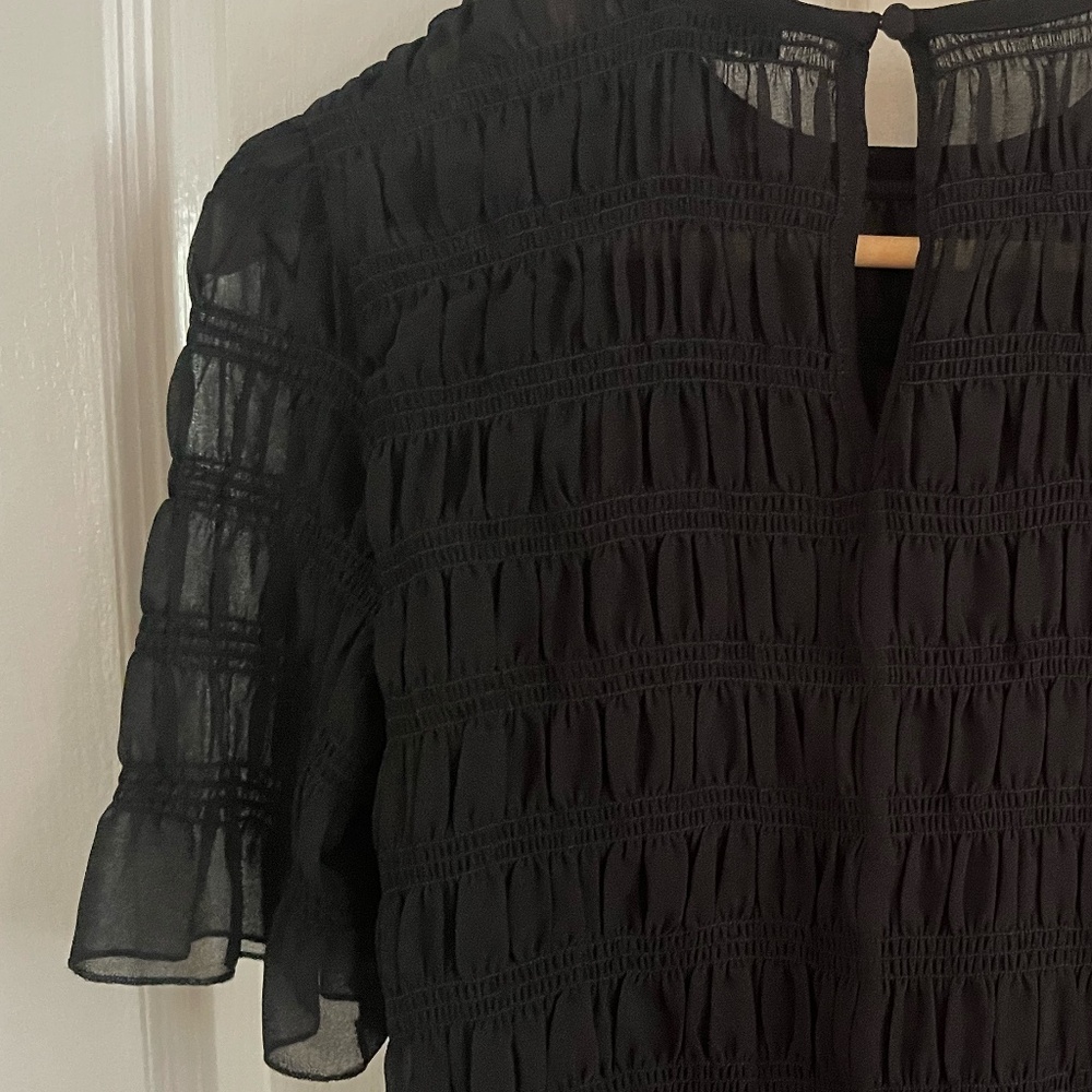 Express Black Ruffle Blouse - XS - Picture 7 of 10